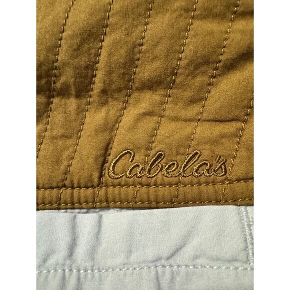 Cabela’s Button Down Men's Shirt Light Blue w/Brown Quilted Detail - Size XL - Picture 4 of 5